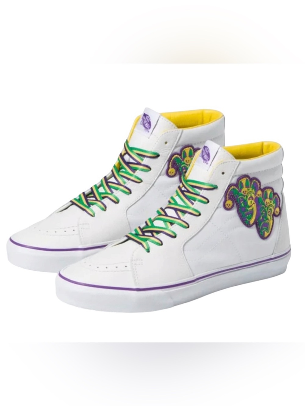 Vans Off The Wall Sk8 High-Top Mardi Gras Style Sneakers Size 7 men - 8.5 women